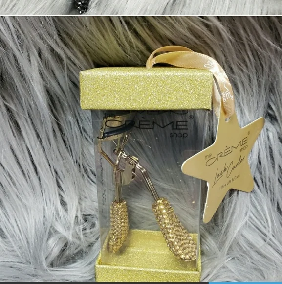 SOLD MERCARI- BLING EYELASH CURLER GOLD FAUX DIAMOND EMBELLISHMENTS - Picture 2 of 3